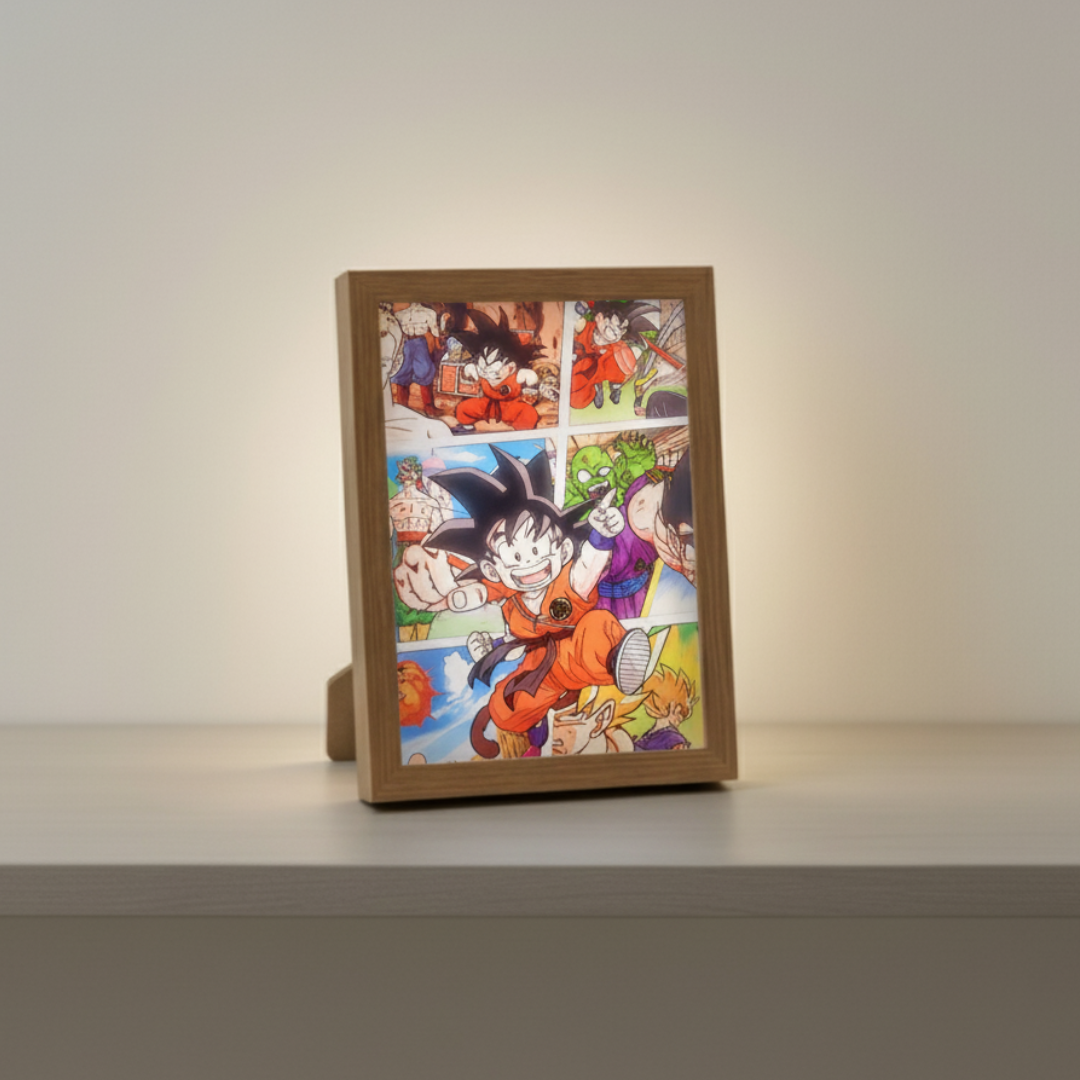 Ilustración LED de Goku